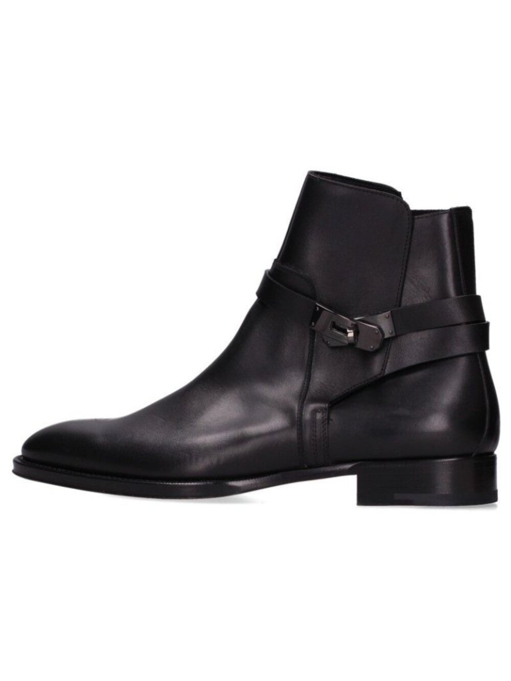 Hermes Fortune Monochrome So Black Kelly Buckle Boots
